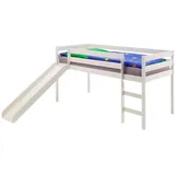 Idimex Hochbett Benny 90 x 200 cm Kiefer massiv weiß