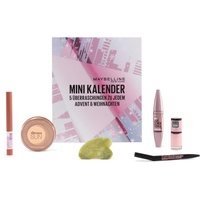 Maybelline New York Mini Adventskalender 2023 NYC Sparkle mit Kosmetik hinter 5 Türchen, Beauty Adventskalender 2023 mit Schminke, 1 Stück;Adventskalender 2023 Frauen