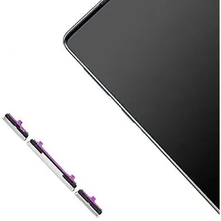 2X Seitentasten Seitentasten Power On Off Volume Up Down Key Mute Ersatz Kompatibel mit Samsung Galaxy S10/S10 Plus Silber