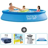 Intex Easy Set Schwimmbecken rund – 305x61 cm – Zubehör CB8 Blau No Size