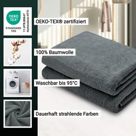 ZOLLNER Handtuchset 70 x 140 cm grau 2 St.
