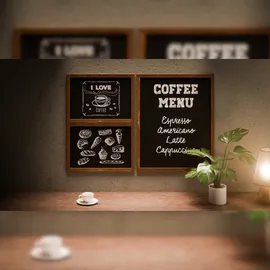 ALLboards Kreidetafel mit Holzrahmen 70x50cm