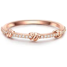 Glanzstücke München Ring aus Sterling Silber mit Zirkonia in roségold | Gr. 54