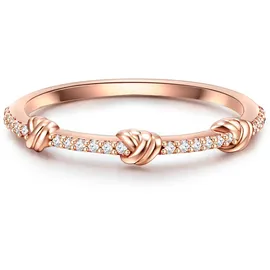 Glanzstücke München Ring aus Sterling Silber mit Zirkonia in roségold | Gr. 54