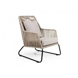 Brafab Midway Loungesessel, Geflecht beige