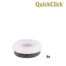 QuickClick Wagner QuickClick® Filzgleiter Möbelgleiter Stuhlgleiter Ersatz - 8er-Set Ersatzgleiter austauschbar ersetzbar - Wollfilz Ultrasoft - Durchmesser Ø 25 mm - für Basis Ø 25 mm - Made in DE - 15829400