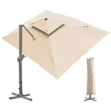 luxuskollektion Ampelschirm 300 x 400 cm Beige