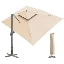 luxuskollektion Ampelschirm 300 x 400 cm Beige