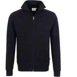 Sweatjacke "COLLEGE" 606 mit Reißverschluss - 5XL - schwarz