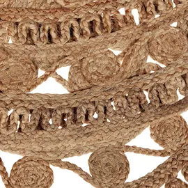 Beliani Afrin Filzkugelteppich 140 x 200 cm Beige