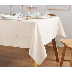 Tchibo - Bestickte Tischdecke - weiß