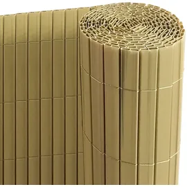 Ribelli PVC Sichtschutzmatte mit Steg 80 x 300 cm bambus