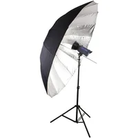 Bresser Fotostudio SM-09 Jumbo Reflexschirm (1,8m) Silber/schwarz