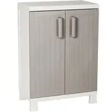 Toomax Kunststoffschrank Wood Midi hellgrau Kunststoff B/H/T: ca. 65x93x37 cm - hellgrau
