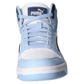 Puma Rebound V6 Mid Unisex Weiß/Dark Indigo/Haute Tropic 39