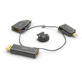 PureLink Adapter Ring Klein - 3x HDMI - miniDP/DP/USB-C > HDMI, gold plated, schwarz