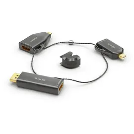 PureLink Adapter Ring Klein - 3x HDMI - miniDP/DP/USB-C > HDMI, gold plated, schwarz