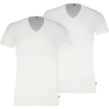 Levi's Levis 2P Base V-Neck T-shirt Weiß Baumwolle Large Herren
