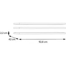 Forte Einlegeboden FORTE, grau (grau textilnachbildung), B:92,8cm H:2,2cm T:42cm, Holzwerkstoff, Einlegeböden, Einlegeboden, 3 tlg. Set