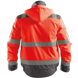DASSY Lima Warnschutz Winterjacke NEONROT/ZEMENTGRAU 2