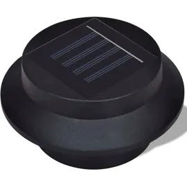 vidaXL Solarleuchte Kunststoff 15,0 cm 6x Schwarz