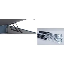 Atlantic Home Collection Boxbett Benita, mit Taschen-Federkernmatratze und Bettkasten, grau