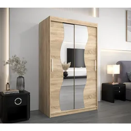 abiks möbel Schwebetürenschrank MADRYT 120 x 200 x 62 cm Eiche