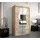 abiks möbel Schwebetürenschrank MADRYT 120 x 200 x 62 cm Eiche