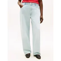 Tommy Hilfiger Curve 5-Pocket-Jeans TOMMY HILFIGER CURVE "CRV DNM TAM BARREL RW", Damen, Gr. 54, N-Gr, blau (tam), Denim/Jeans, Obermaterial: 100% Baumwolle, unifarben, gerade lang, Jeans 5-Pocket-Jeans, in großen Größen, Mid Rise im Tapered Fit