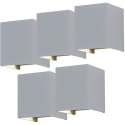 5er Set LED Außen Wand Lampen Grundstück Effekt UP&DOWN Strahler beweglich