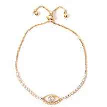 FIRETTI Armband "magisches Auge", gold (gelbgoldfarben, weiß, weiß), Armbänder, Damen, 24cm, Metall, Armband, mit Strassteinen