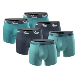 Puma Boxershorts 6er Pack Blau / Grün / Schwarz XXL