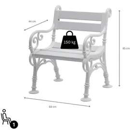 Proregal Curacao 85 x 68 x 60 cm Weiß