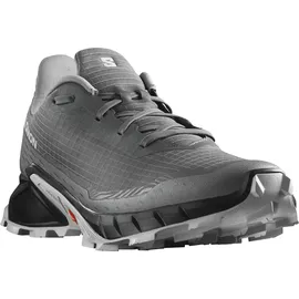 Salomon Alphacross 5 Herren Trail-Laufschuhe, Outdoor-bereit, Anhaltender Komfort, Vielseitige Performance, Pewter, 43 1/3