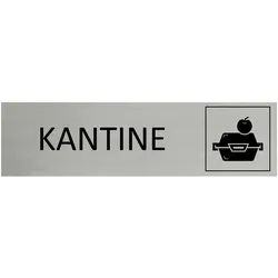 CombiCraft Aluminium Türschild Kantine 165x45mm mit 3M-Tape