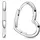 Pandora Ohrstecker Asymmetrisches Herz Silber 298307C00