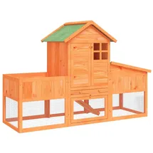 vidaXL Kaninchenstall 170 x 63 x 113 cm Braun