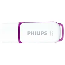 Philips Snow Edition 64 GB weiß/lila USB 3.0 FM64FD75B/00