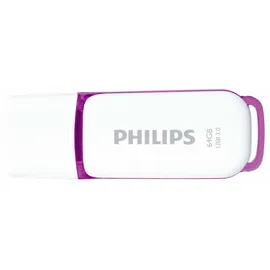 Philips Snow Edition 64 GB weiß/lila USB 3.0 FM64FD75B/00