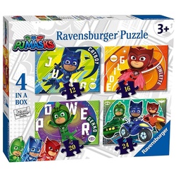 PJ Masks Puzzle »4 in 1 Kinder Puzzle Box Ravensburger Pyjamahelden PJ Masks«, 24 Puzzleteile