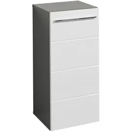 Stella Trading Unterschrank Gloss 34 x 72 x 31 cm Anthrazit/Weiß Hochglanz
