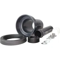 Haas + Sohn Haas Wand WC-Anschlussgarnitur 3287 DN90/110 Toilette, Dichtung, 180mm, schwarz