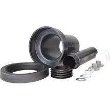 Haas + Sohn Haas Wand WC-Anschlussgarnitur 3287 DN90/110 Toilette, Dichtung, 180mm, schwarz