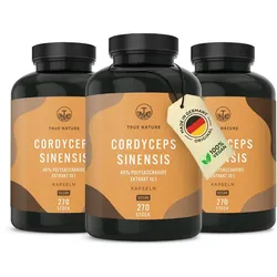 Cordyceps Sinensis Kapseln - 40% Polysaccharide, Made in DE 3x270 St