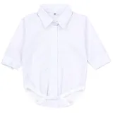 TupTam Body Jungen Baby Hemd-Body Langarm mit Kragen Jungen, Gr. 86 N-Gr, weiß, Obermaterial: 50% Baumwolle CO. 50% Polyester PES., Bodys