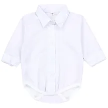 TupTam Body Jungen Baby Hemd-Body Langarm mit Kragen Jungen, Gr. 86 N-Gr, weiß, Obermaterial: 50% Baumwolle CO. 50% Polyester PES., Bodys