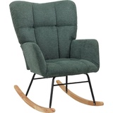 INOSIGN Schaukelsessel »Anika« (1-St), Sitz und Rücken gepolstert, Beine aus Metall und Holz, Sitzhöhe 48 cm