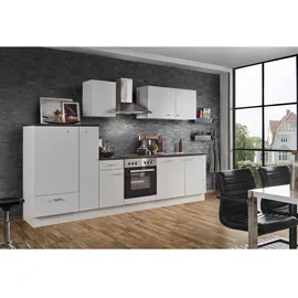 Menke Küchenzeile Classic 300 cm Weiß Marmor-Optik