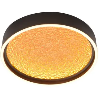 GeeTi LED-Deckenleuchte Bormes Alu, Eisen, Stahl & Metall Gold, Schwarz Gold / 40 cm