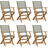 vidaXL Gartenstuhl 54 x 57 x 183 cm grau 8 St.